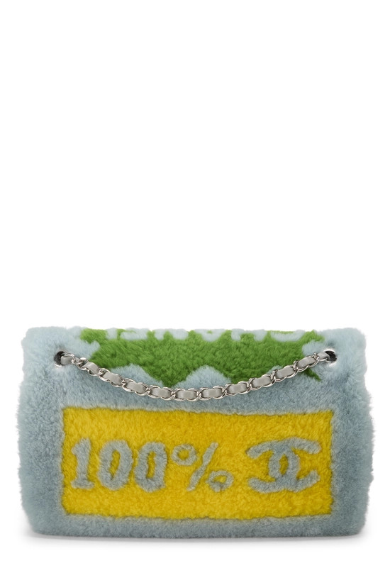Blue Shearling No. 5 Flap Bag Medium, , large image number 3
