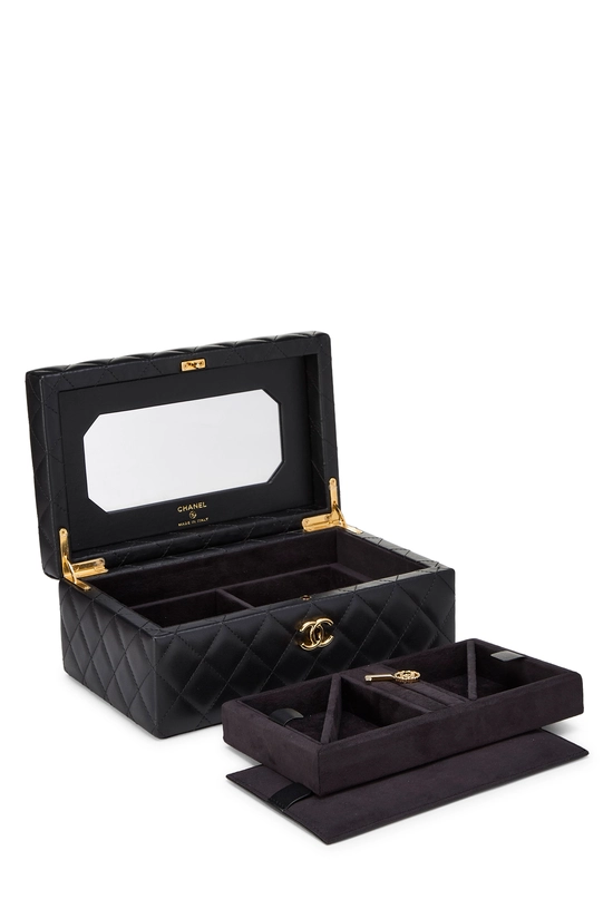 Black Quilted Lambskin Jewelry Chest Small, , large image number 3
