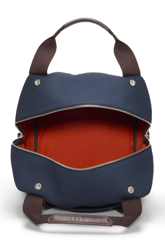Navy Toile Sac de Dis Groom Backpack, , large image number 5
