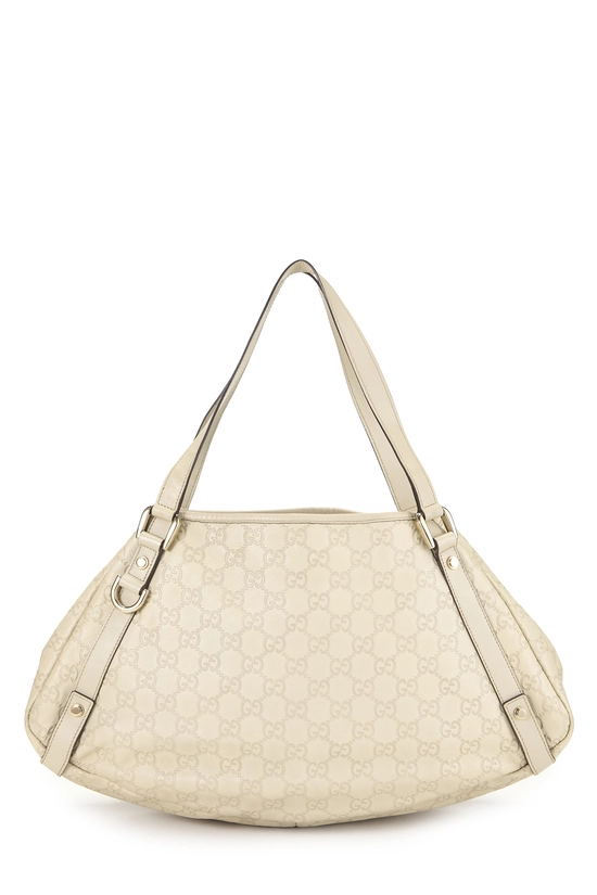 White Guccissima Abbey Tote, , large image number 0