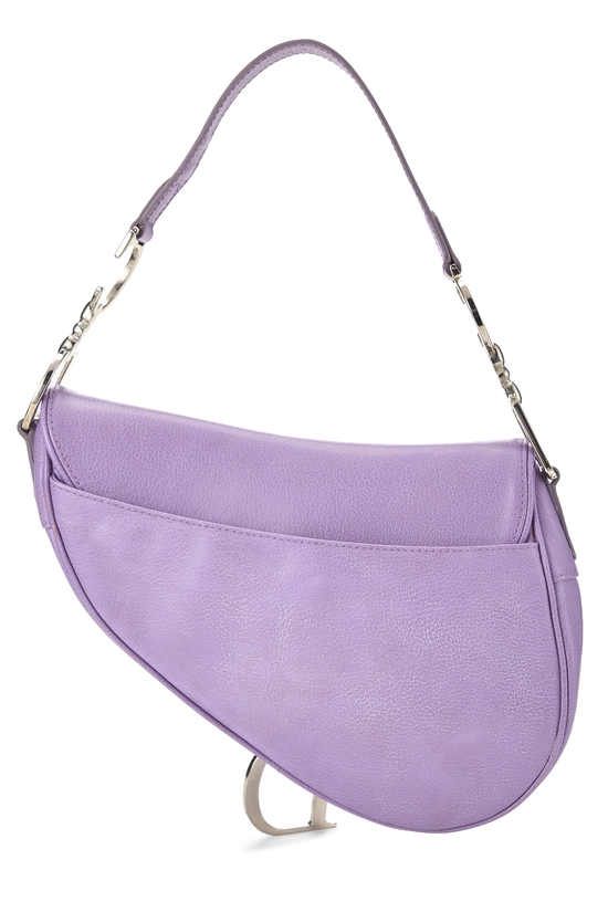 Purple Leather Saddle Bag, , large image number 3