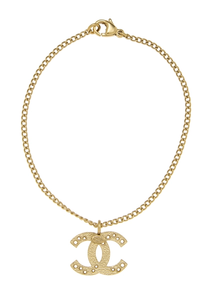 Gold 'CC' Bracelet, , large