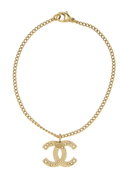 Gold 'CC' Bracelet, , large