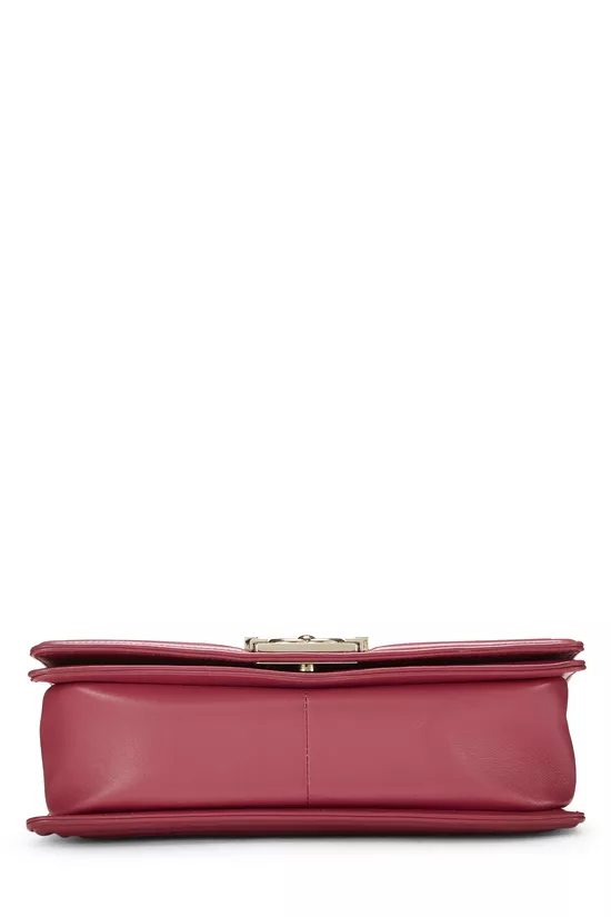 Pink & Multicolor Quilted Tweed Boy Bag Medium, , large image number 5