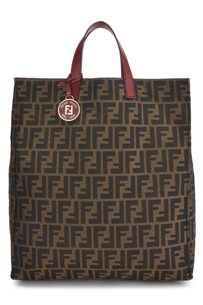 Brown Zucca Canvas Vertical Tote Medium