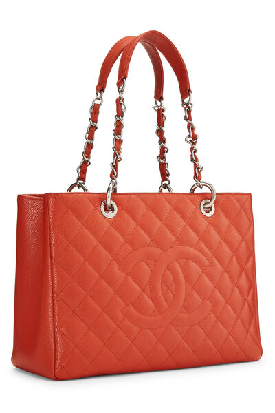 Orange Quilted Caviar Grand Shopping Tote (GST), , large