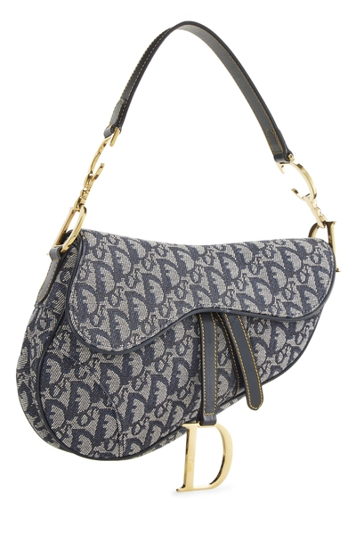 Christian Dior Navy Trotter Canvas Saddle Bag — photo 2