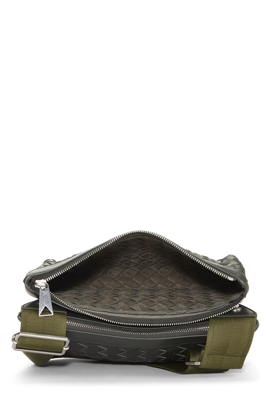 Green Intrecciato Leather Duo Crossbody Bag, , large image number 5