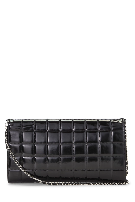 Black Patent Leather Chocolate Bar Clutch, , large image number 3