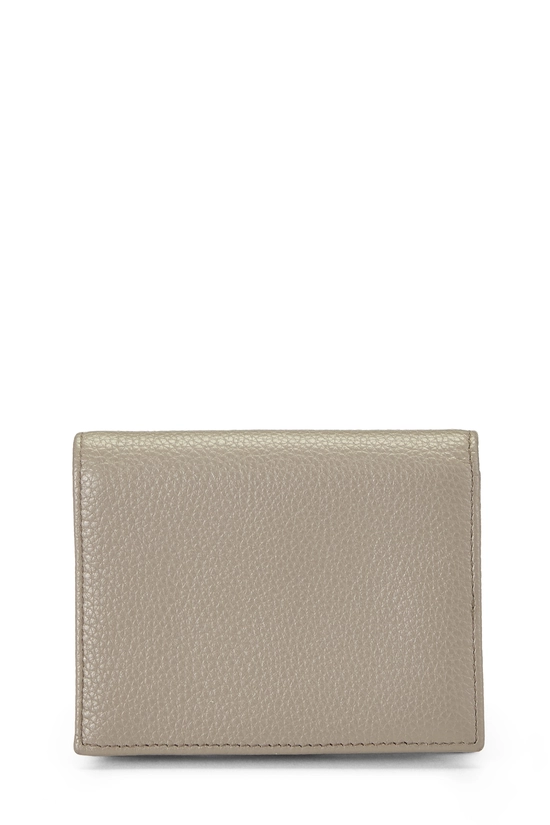 Grey Vitello Daino Compact Wallet, , large image number 2