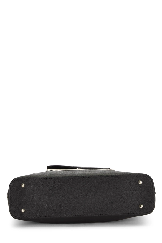 Black Check Jacquard Canvas Pocket Handbag Small, , large image number 4