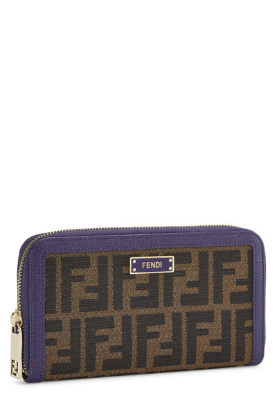 Purple Zucca Canvas Zip Around Wallet, , large