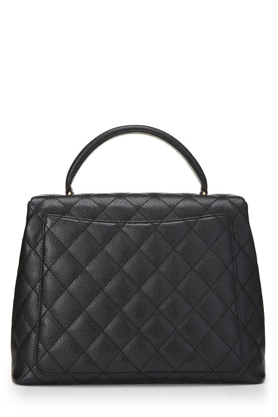 Black Quilted Caviar Kelly , , large image number 4