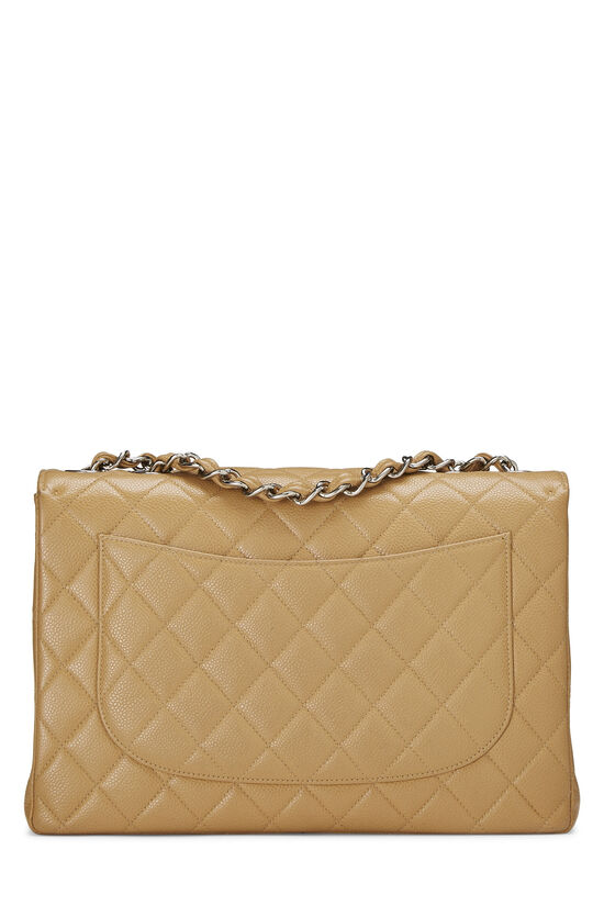 Beige Quilted Caviar Half Flap Jumbo, , large image number 4