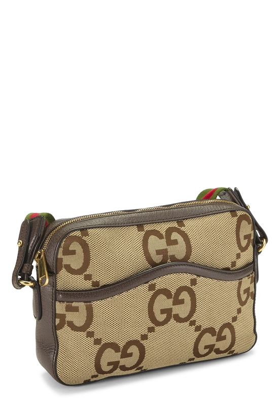 Brown Jumbo GG Canvas Messenger Bag, , large image number 1
