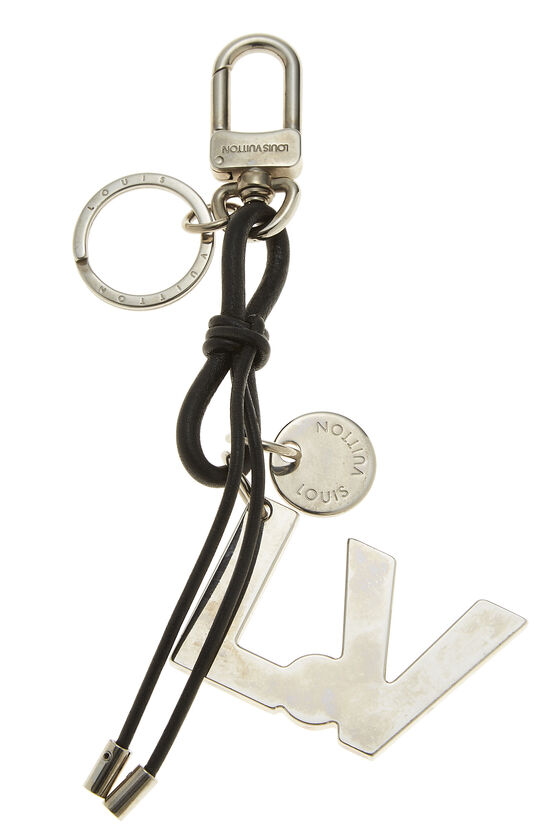 Silver Leather Rope Key Holder, , large image number 1