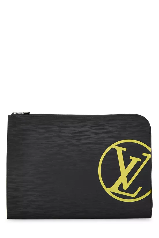 Black Epi Pochette Jour GM, , large image number 0