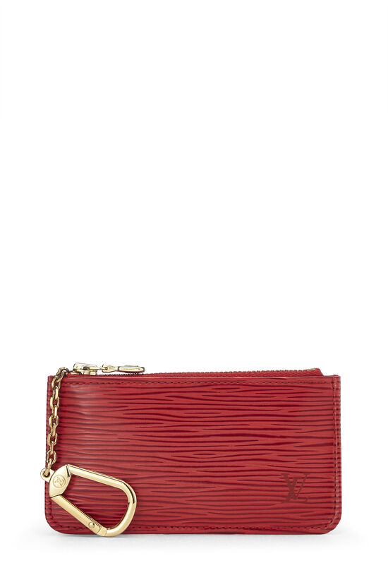 Louis Vuitton Key Pouch Cles - Red EPI Leather