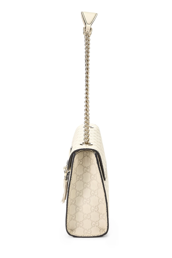 White Guccissima Leather Emily Chain Shoulder Bag, , large image number 2