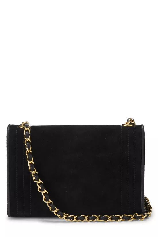 Black Quilted Suede Full Flap Small, , large image number 3