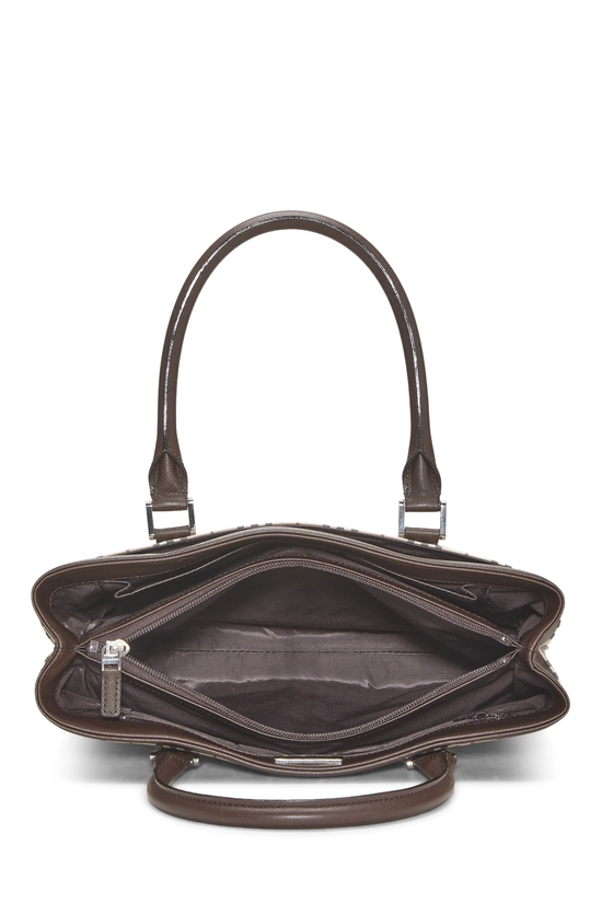 Brown House Check Jacquard Handbag Medium, , large image number 5