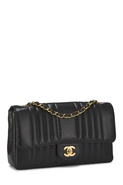 Chanel Black Caviar Vertical Flap Medium — photo 2