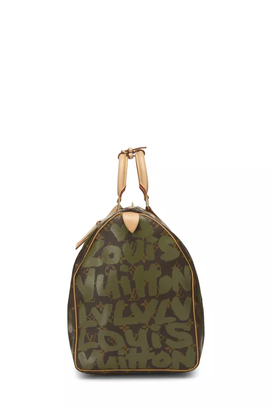 Stephen Sprouse x Louis Vuitton Green Monogram Graffiti Keepall 50, , large image number 2