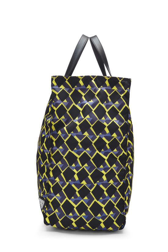 Prada Multicolor Nylon Geometric Convertible Tote QNB3K521MB000 | WGACA