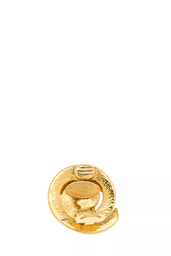 Gold Button Earrings, , large image number 2