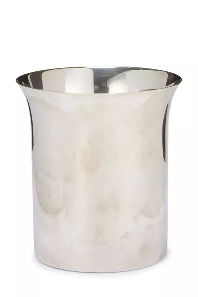 Silver Plated Circular Vase, , large