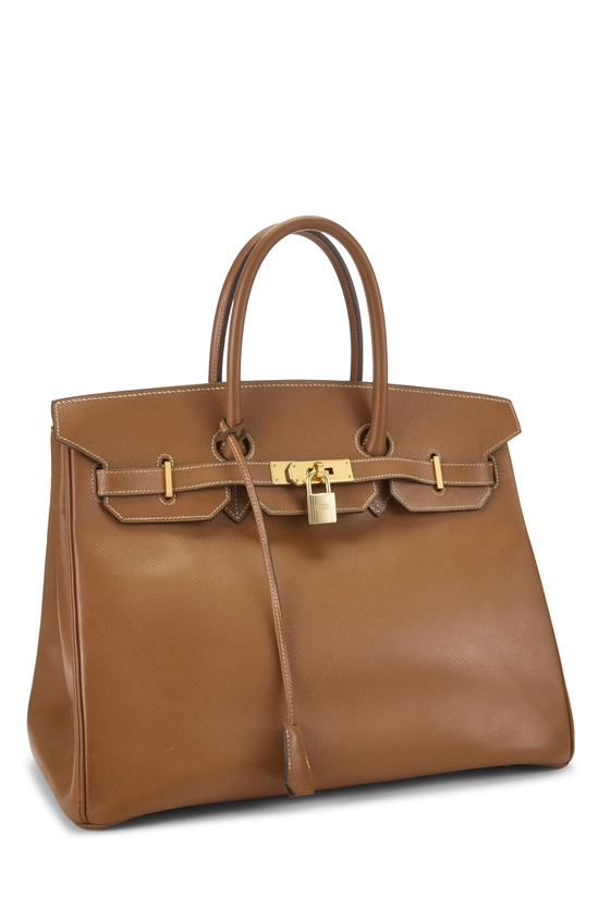 Gold Courchevel Birkin 35, , large image number 1
