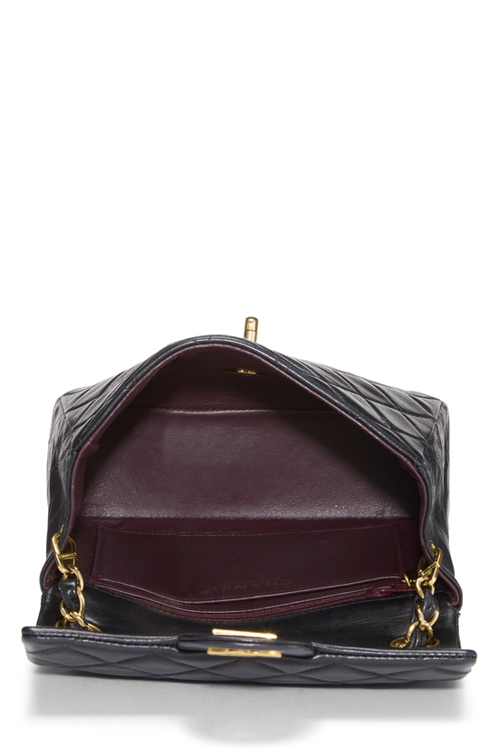 Black Quilted Lambskin Half Flap Mini, , large image number 5