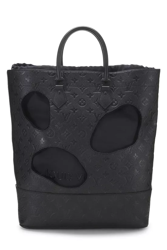 COMME DES GAR&Ccedil;ONS x Louis Vuitton Black Monogram Empreinte Bag with Holes MM, , large image number 0