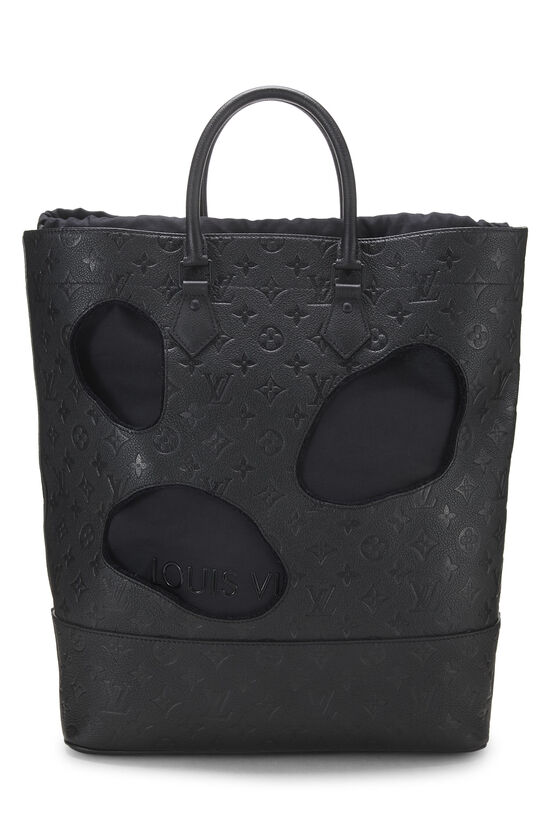COMME DES GAR&Ccedil;ONS x Louis Vuitton Black Monogram Empreinte Bag with Holes MM, , large image number 0