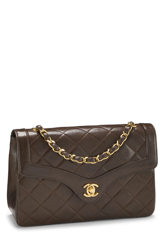 Chanel Brown Lambskin Curved Flap Small Q6BACF1I0H000