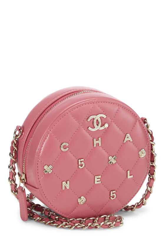 Pink Lambskin Lucky Charm Chain Crossbody, , large image number 3