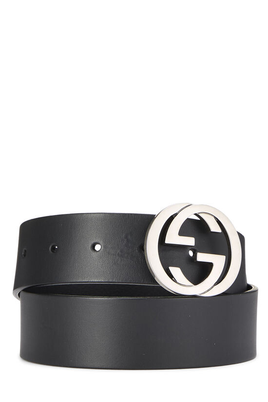 Black Leather Belt 75, , large image number 0