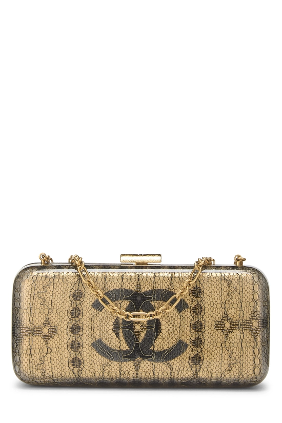 Gold Acrylic Lace Minaudi&egrave;re, , large image number 0