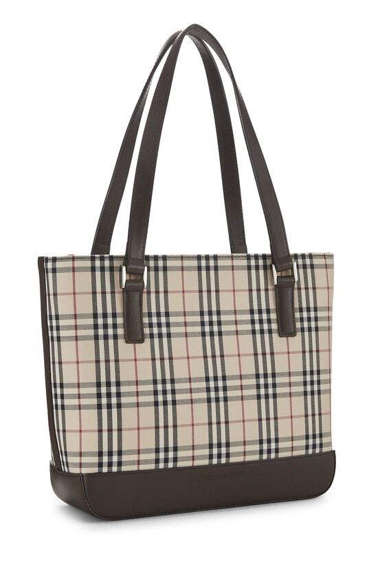 Brown House Check Canvas Tote Small, , large image number 1