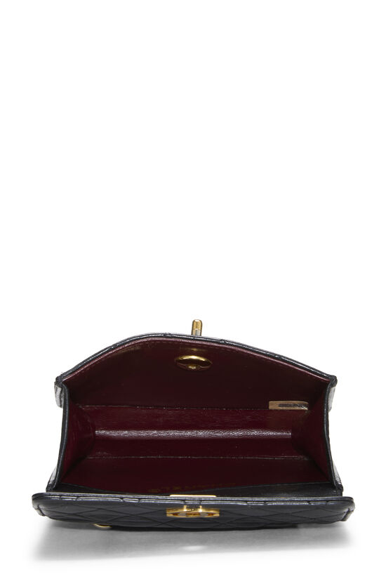 Black Quilted Lambskin Half Flap Extra Mini, , large image number 5