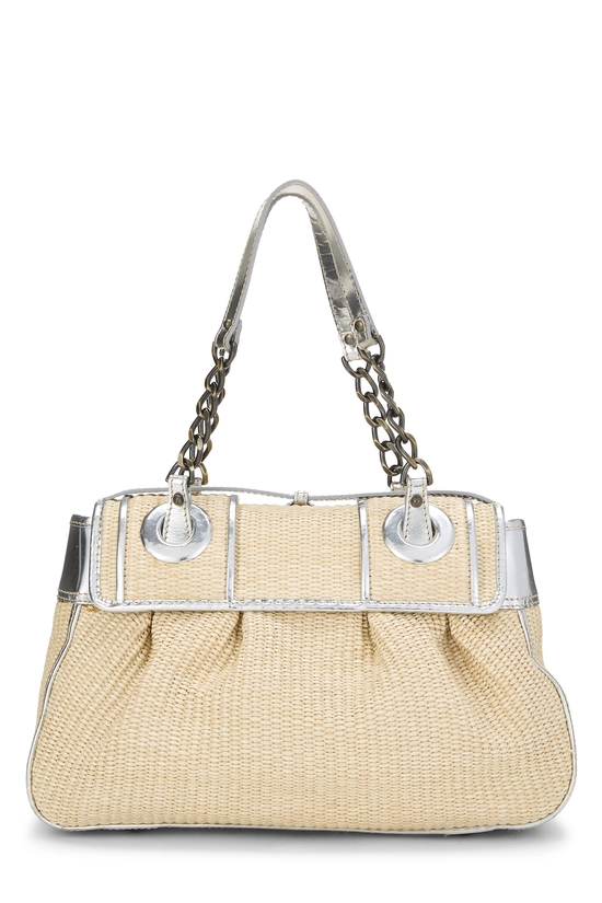 Silver Raffia B.Bag, , large image number 3