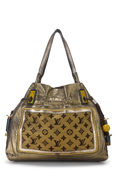 Louis Vuitton Gold Leather Lurex Sunbird