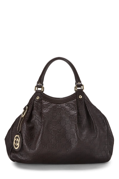 Brown Guccissima Sukey Tote