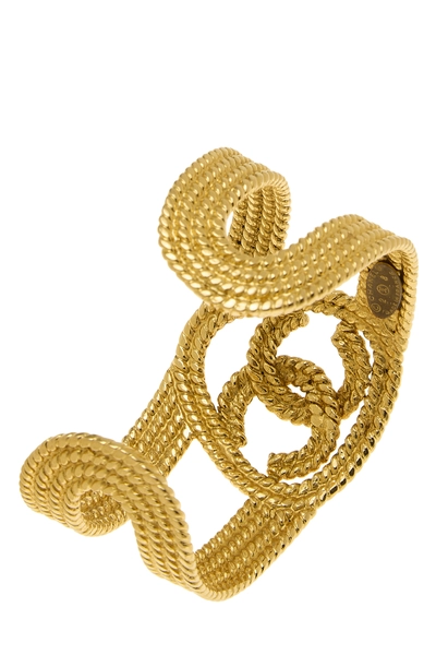 Gold 'CC' Cuff, , large