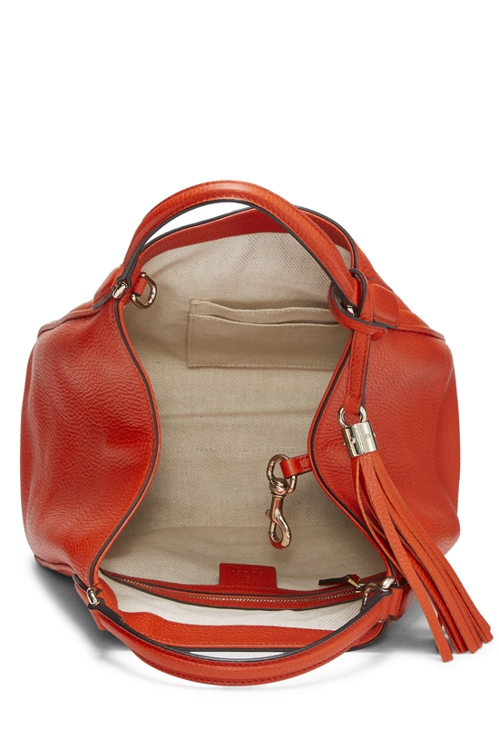 Orange Leather Soho Convertible Shoulder Bag, , large image number 5