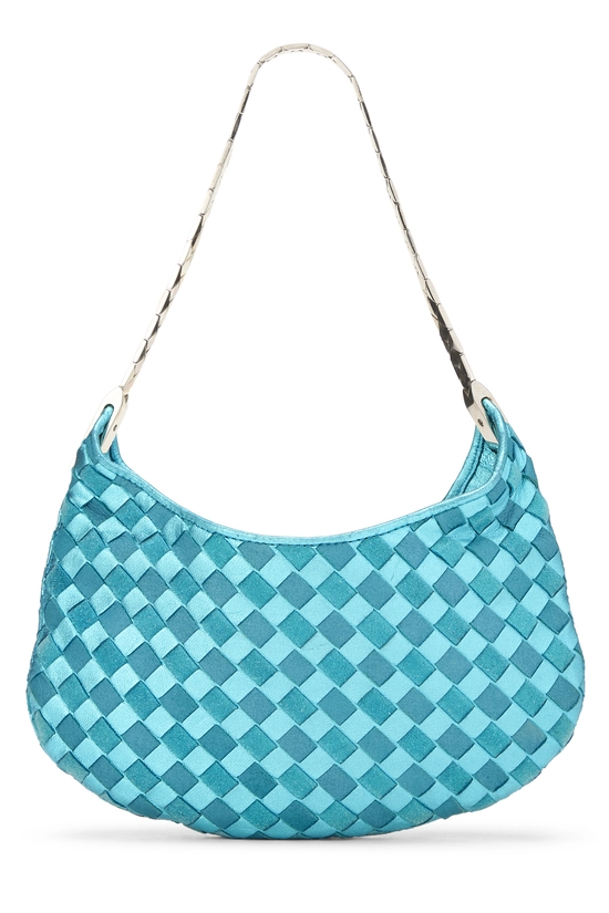 Blue Intrecciato Leather Shoulder Mini, , large image number 3