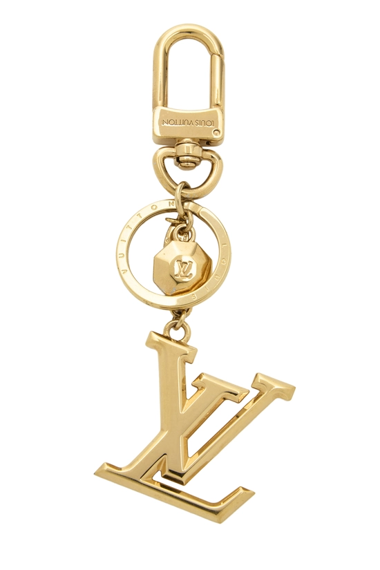 Gold Monogram Facettes Key Holder, , large image number 0