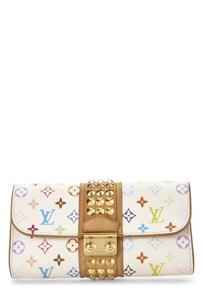 Takashi Murakami x Louis Vuitton White Monogram Multicolore Pochette Courtney