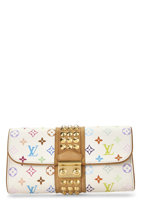 Takashi Murakami x Louis Vuitton White Monogram Multicolore Pochette Courtney, , large image number 0