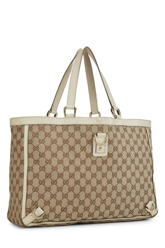 Cream GG Canvas Abbey Tote XL, , large image number 1